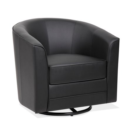 OFFICESOURCE Round Collection Swivel Club Chair 3385VBK